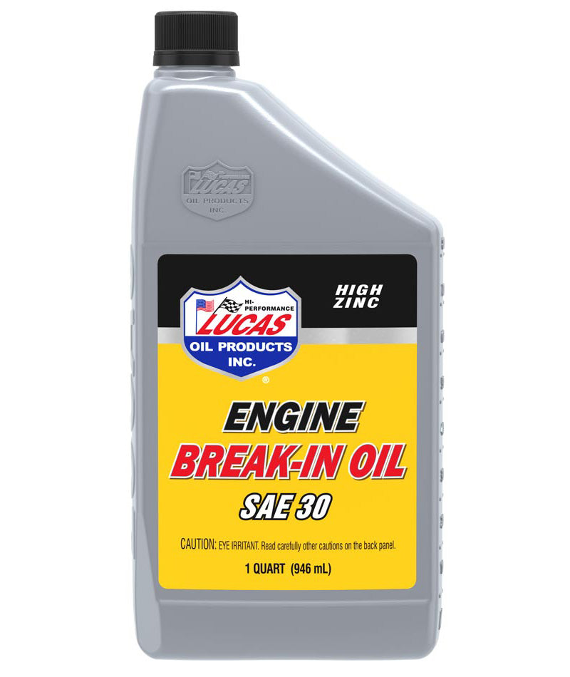 Lucas Oil 10630 Break-In Oil 1 Qt - SAE 30 for Smooth Engine Break-In Process