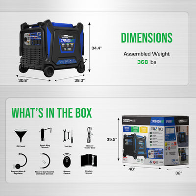 DuroMax XP16000iHT 16,000 Watt Tri Fuel Portable Inverter Generator w/ CO Alert