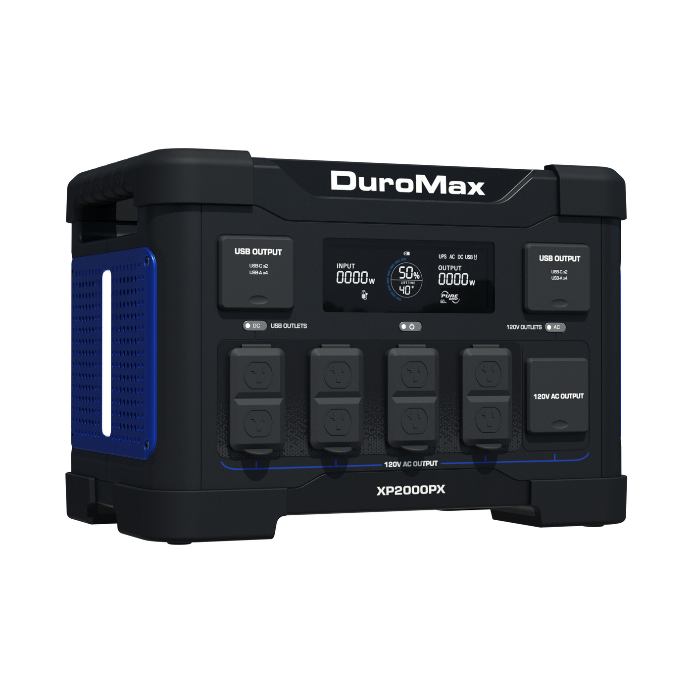 DuroMax XP2000PX 2000 Watt 1843 Wh LiFePO4 Portable Battery Backup Power Station